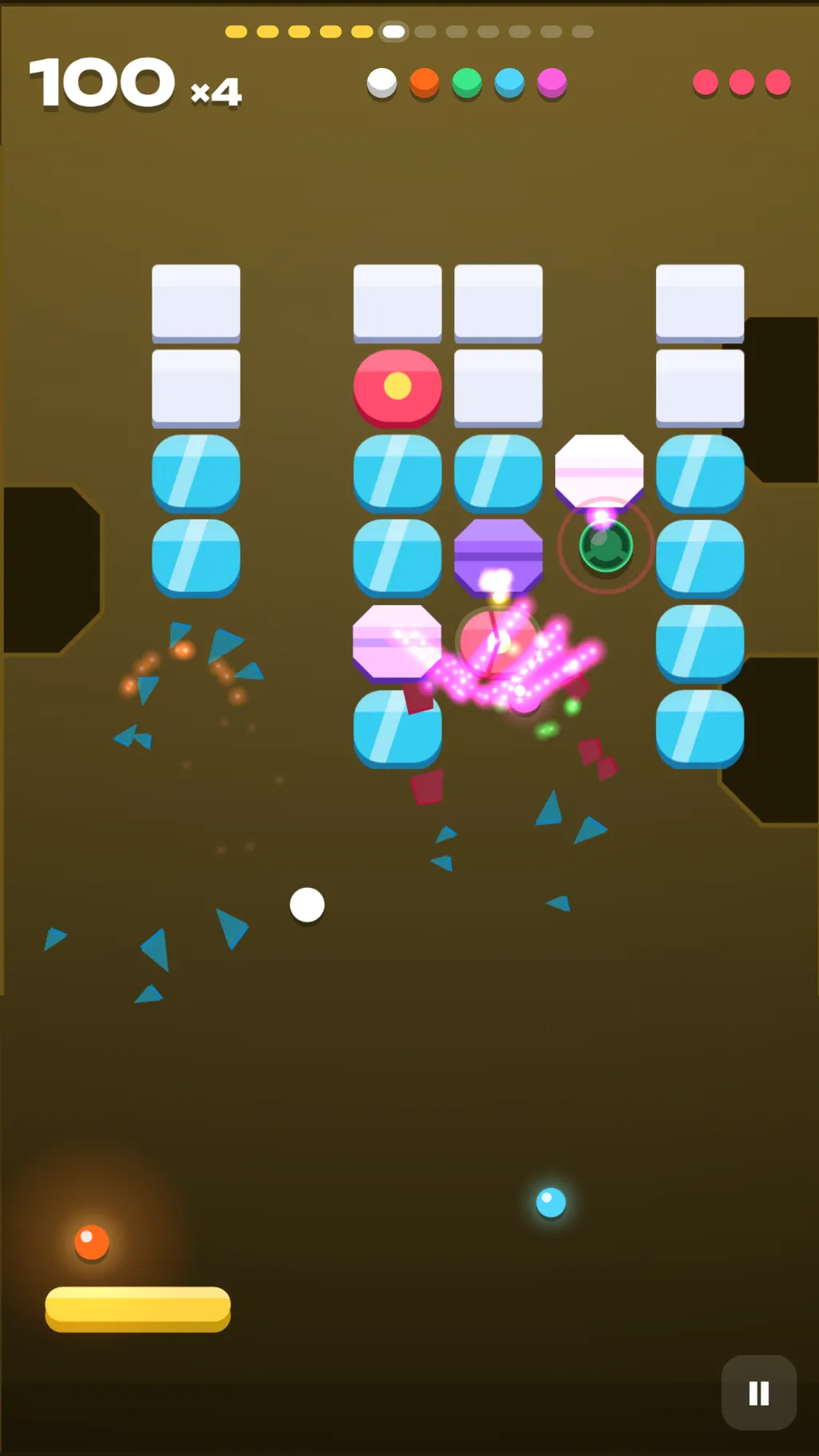 Smash Deep: a plain floor with balls in flight
